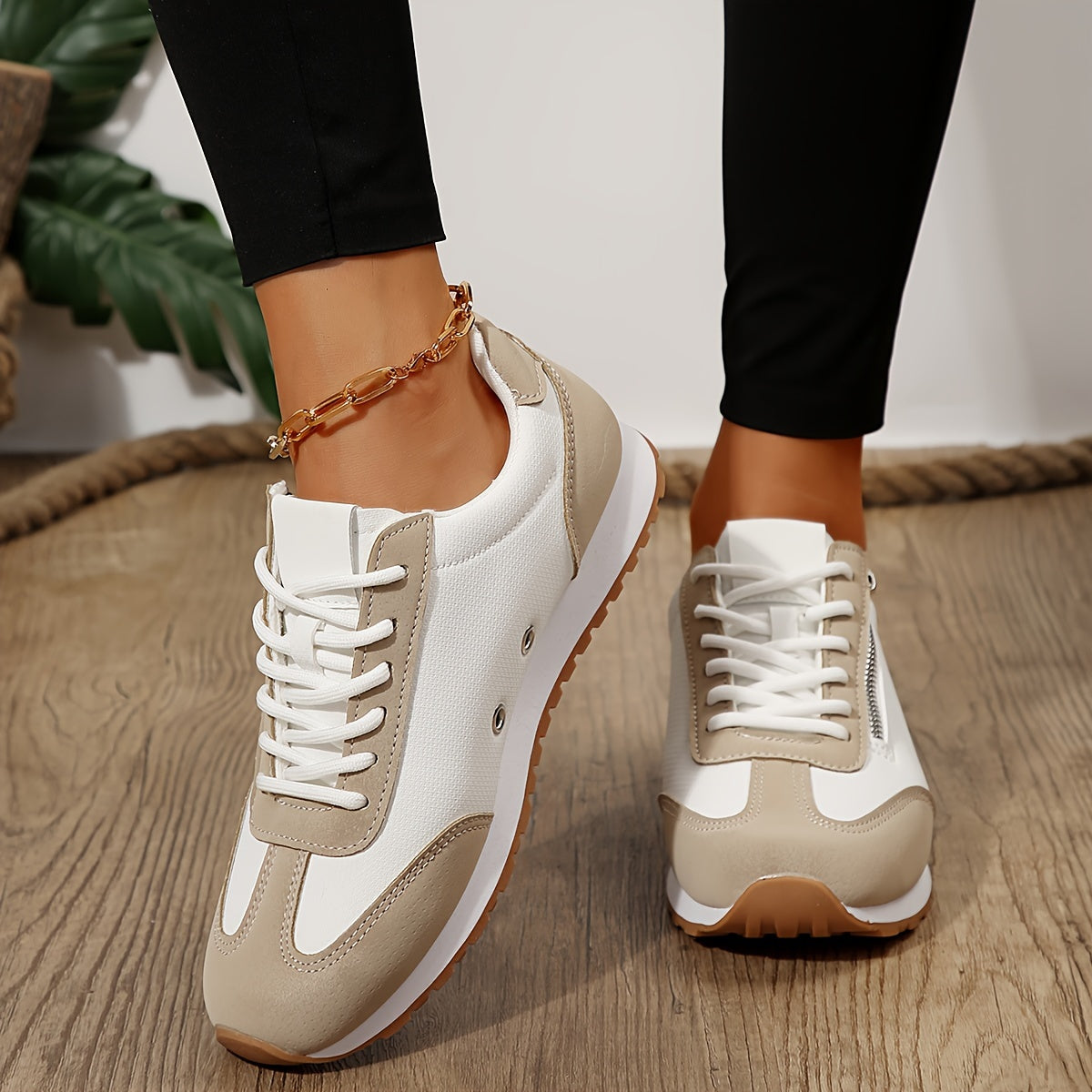 Marloes™ | Sportieve Dames Sneakers met Neutrale Tinten