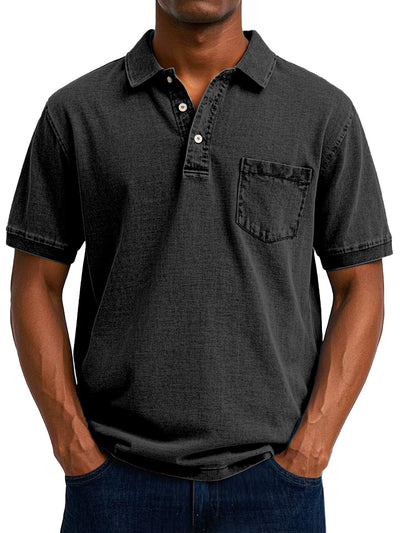 Hidde™ | Casual Denimlook Polo met Relaxte Uitstraling