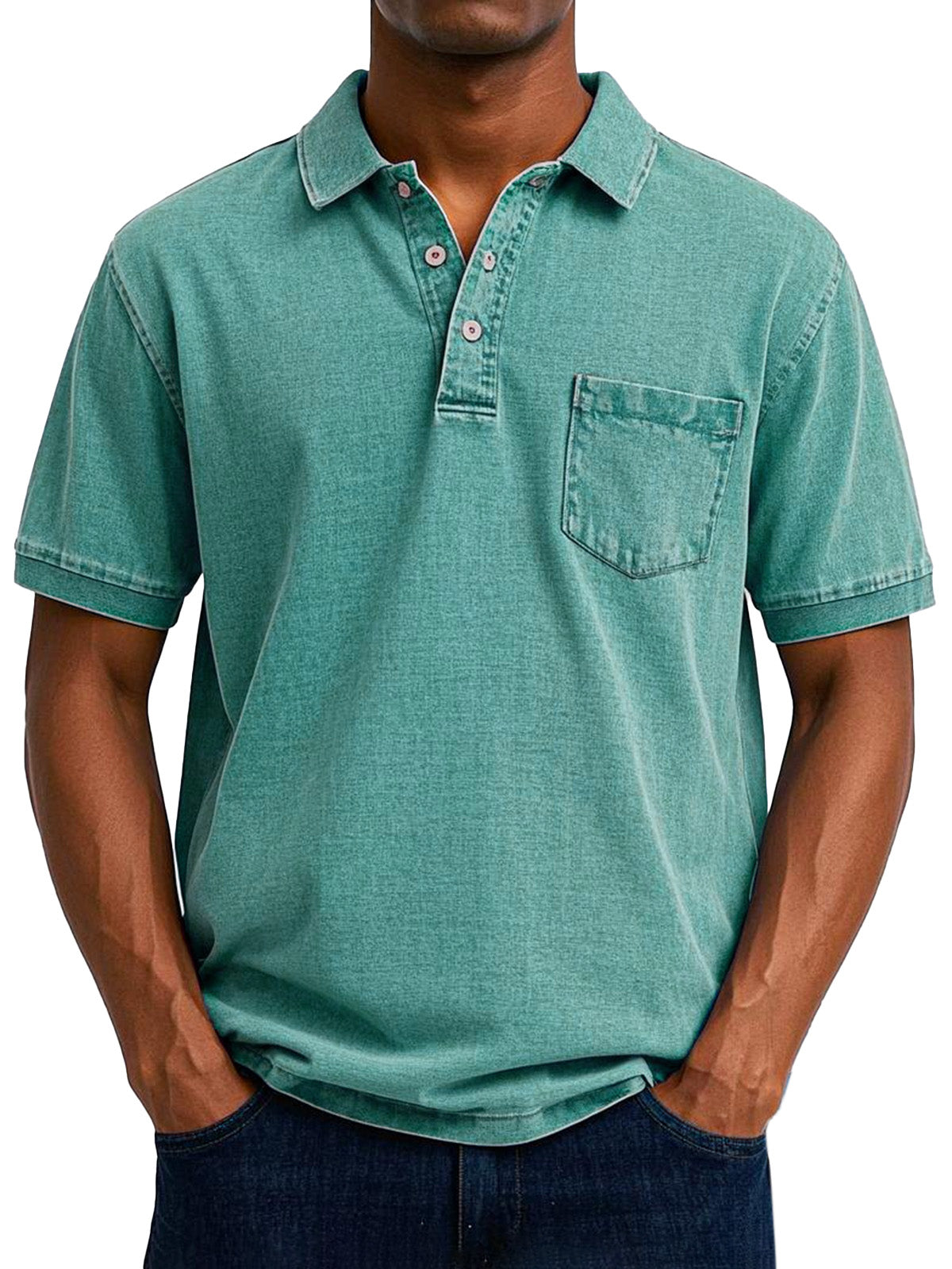 Hidde™ | Casual Denimlook Polo met Relaxte Uitstraling