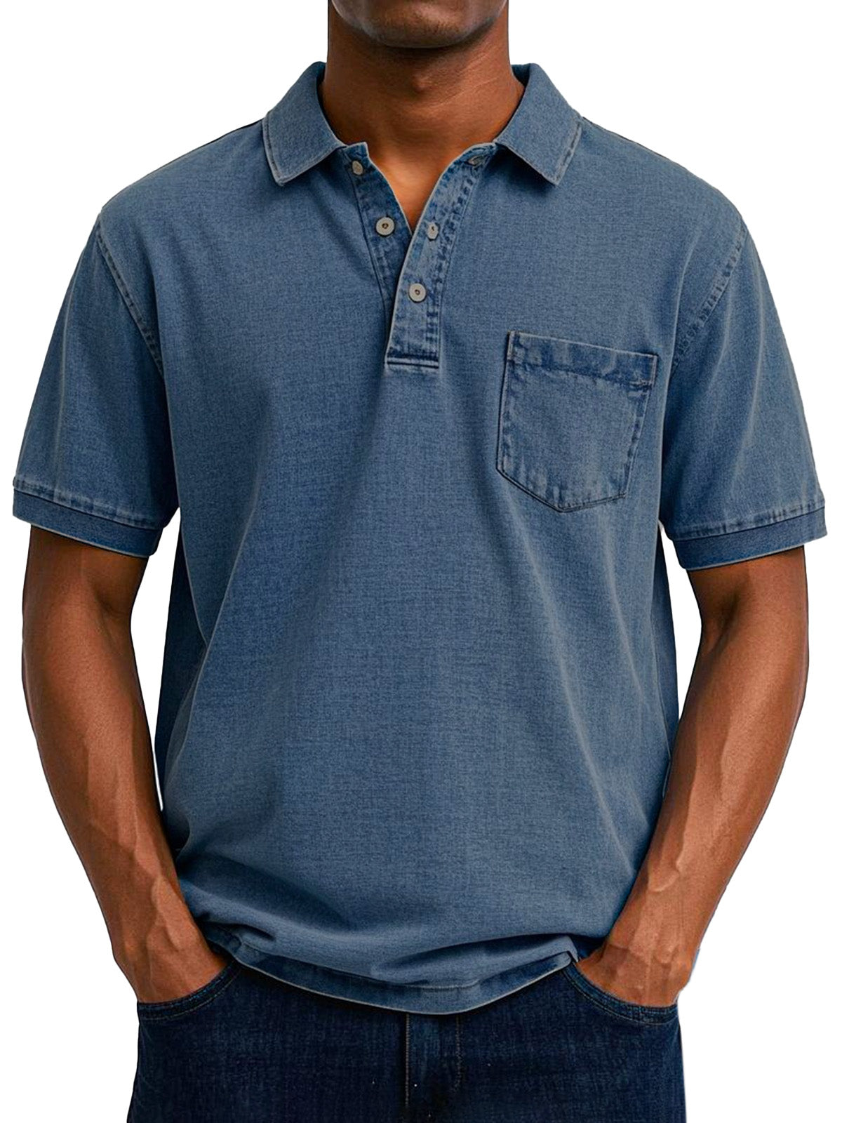 Hidde™ | Casual Denimlook Polo met Relaxte Uitstraling