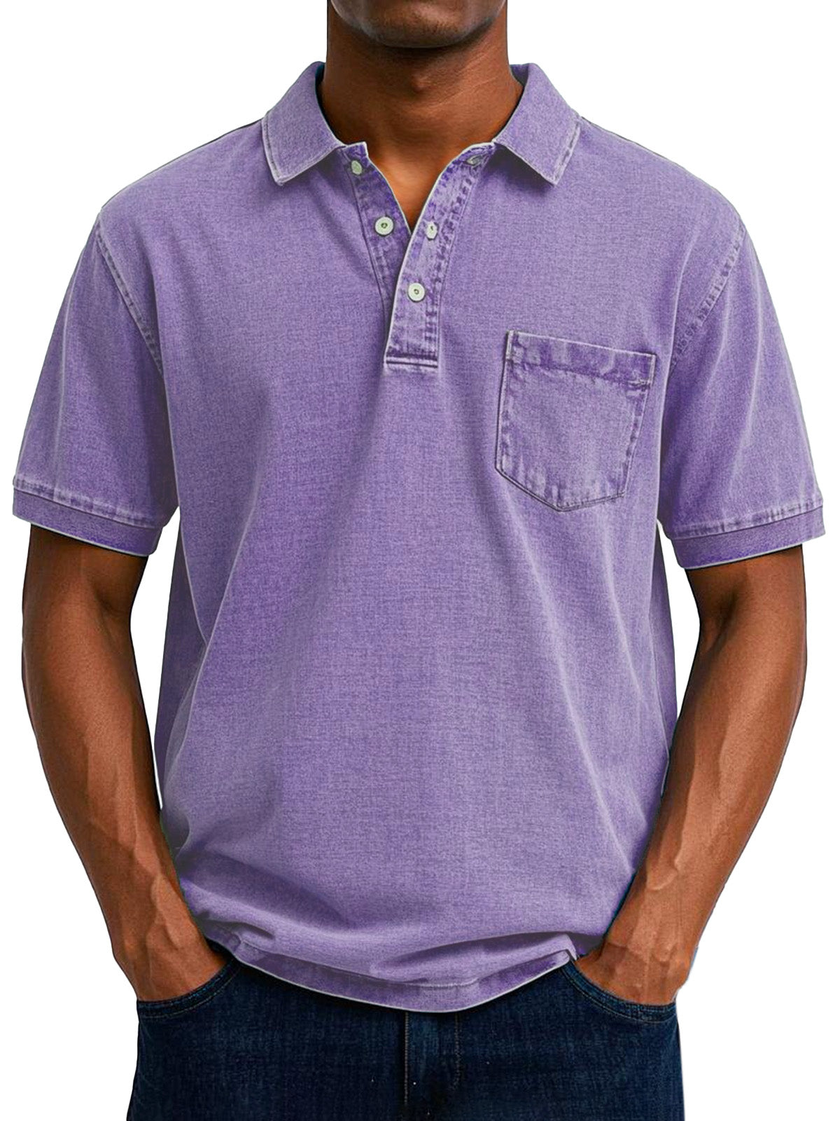 Hidde™ | Casual Denimlook Polo met Relaxte Uitstraling