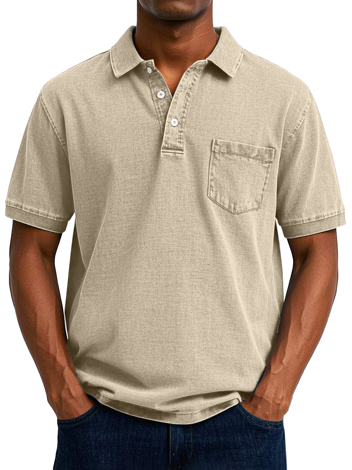 Hidde™ | Casual Denimlook Polo met Relaxte Uitstraling