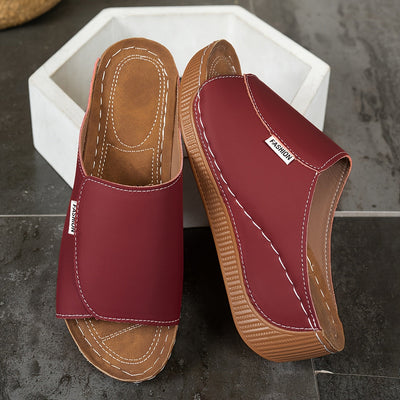 Naya™ | Comfortabele Witte Instap Sandalen met Sleehak