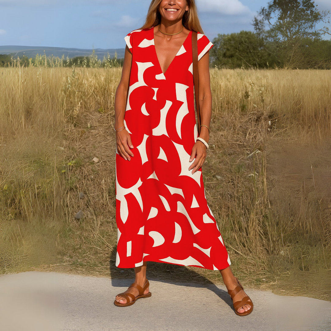 Ieke™ | Zomers Jurkje met Abstracte Print