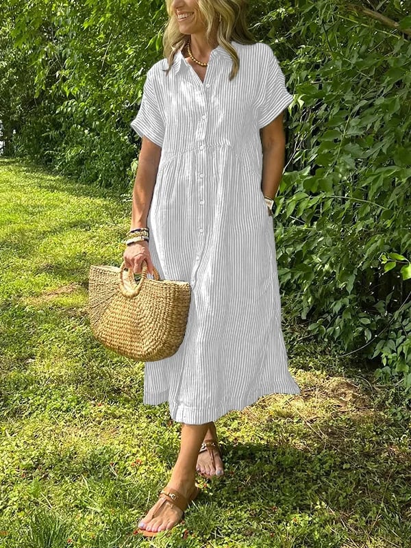 Laurinde™ | Casual Gestreepte Zomerjurk