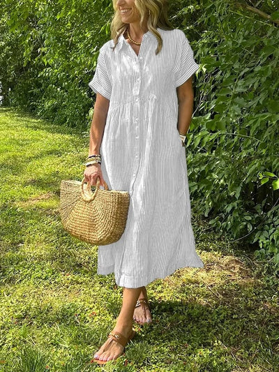 Laurinde™ | Casual Gestreepte Zomerjurk