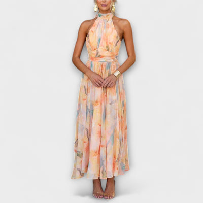 Willeke™ | Zomerse Halterjurk met Waterverfprint