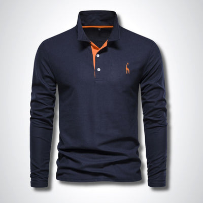 Lenien™ | Lange Mouw Polo met Contrastdetail
