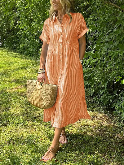 Laurinde™ | Casual Gestreepte Zomerjurk
