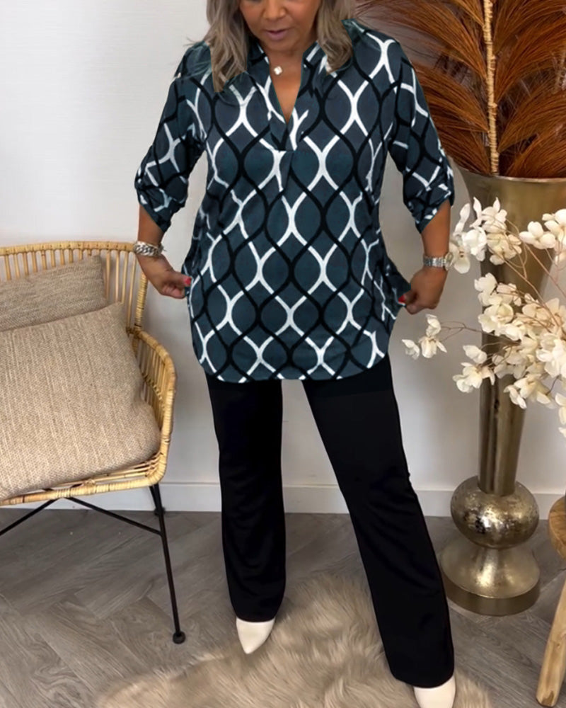 Femke™ | Elegante Print Blouse