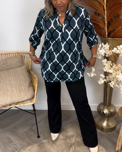 Femke™ | Elegante Print Blouse