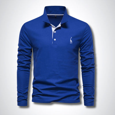 Lenien™ | Lange Mouw Polo met Contrastdetail