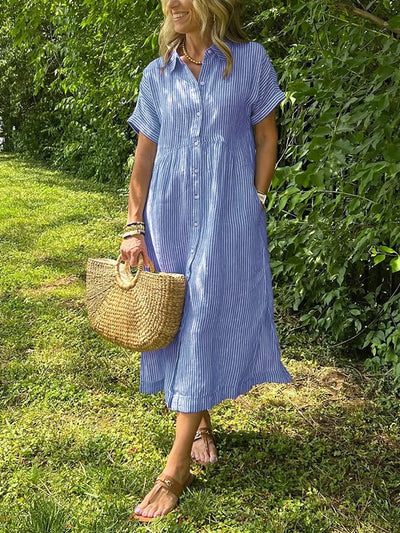 Laurinde™ | Casual Gestreepte Zomerjurk