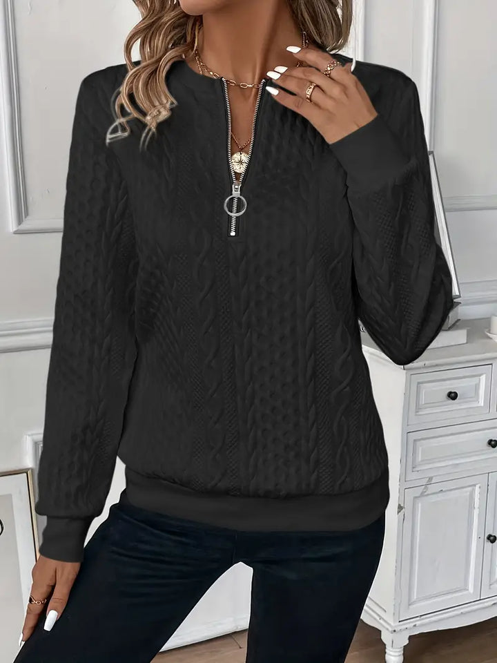 Jorien™ | KNIT PULLOVER MET Ritssluiting