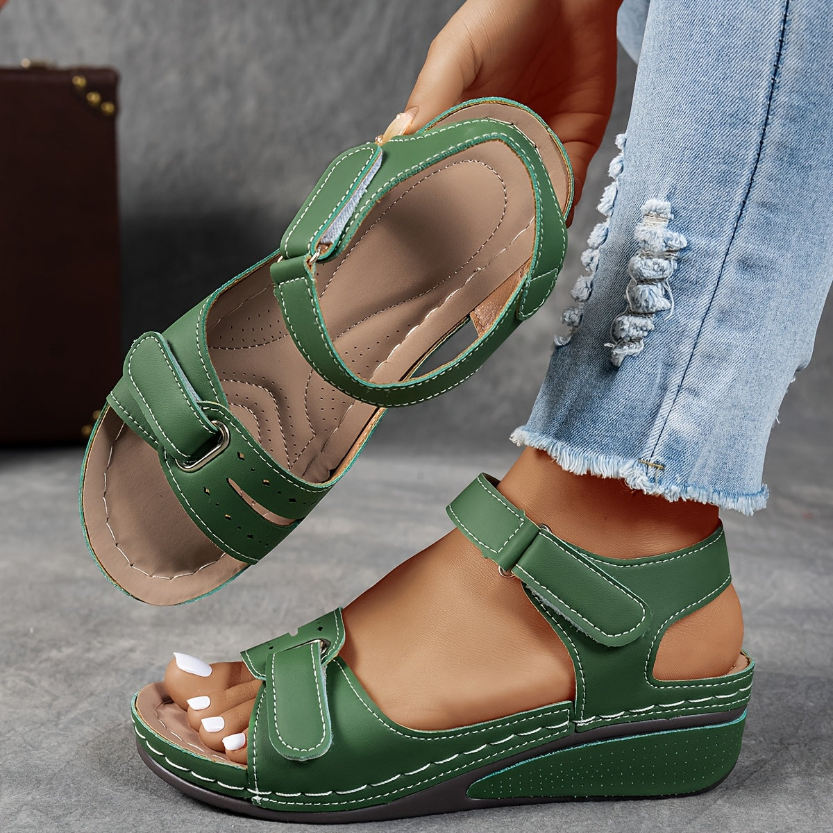 Noëmi™ | Comfortabele Verstelbare Sandalen met Sleehak