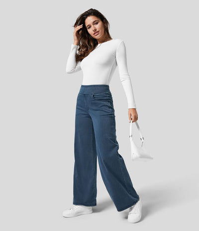 Ellis™ | Comfy Elastische Broek met Hoge Taille