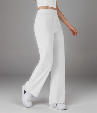 Jelena™ | Elastische broek met hoge taille