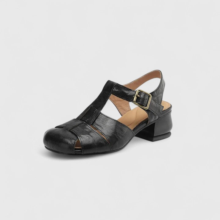Noémie™ | Leren Sandalen met Hak