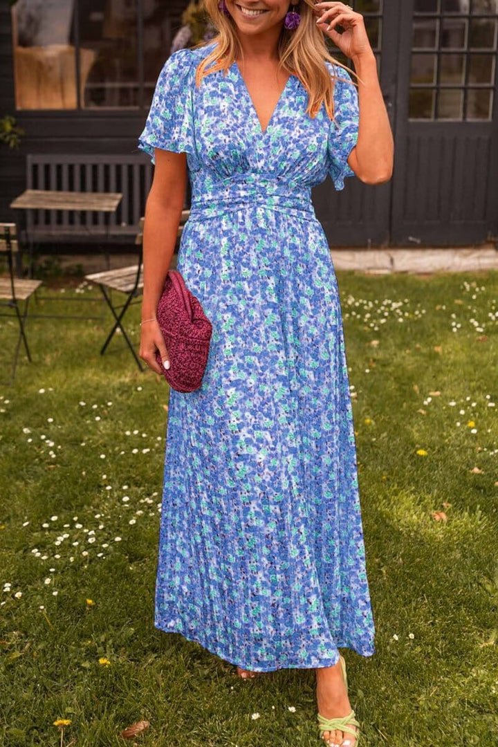 Sandra | Elegante V-Hals Maxi Jurk