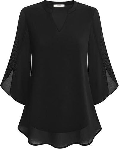 Eliane™ | Elegante V-Hals Blouse