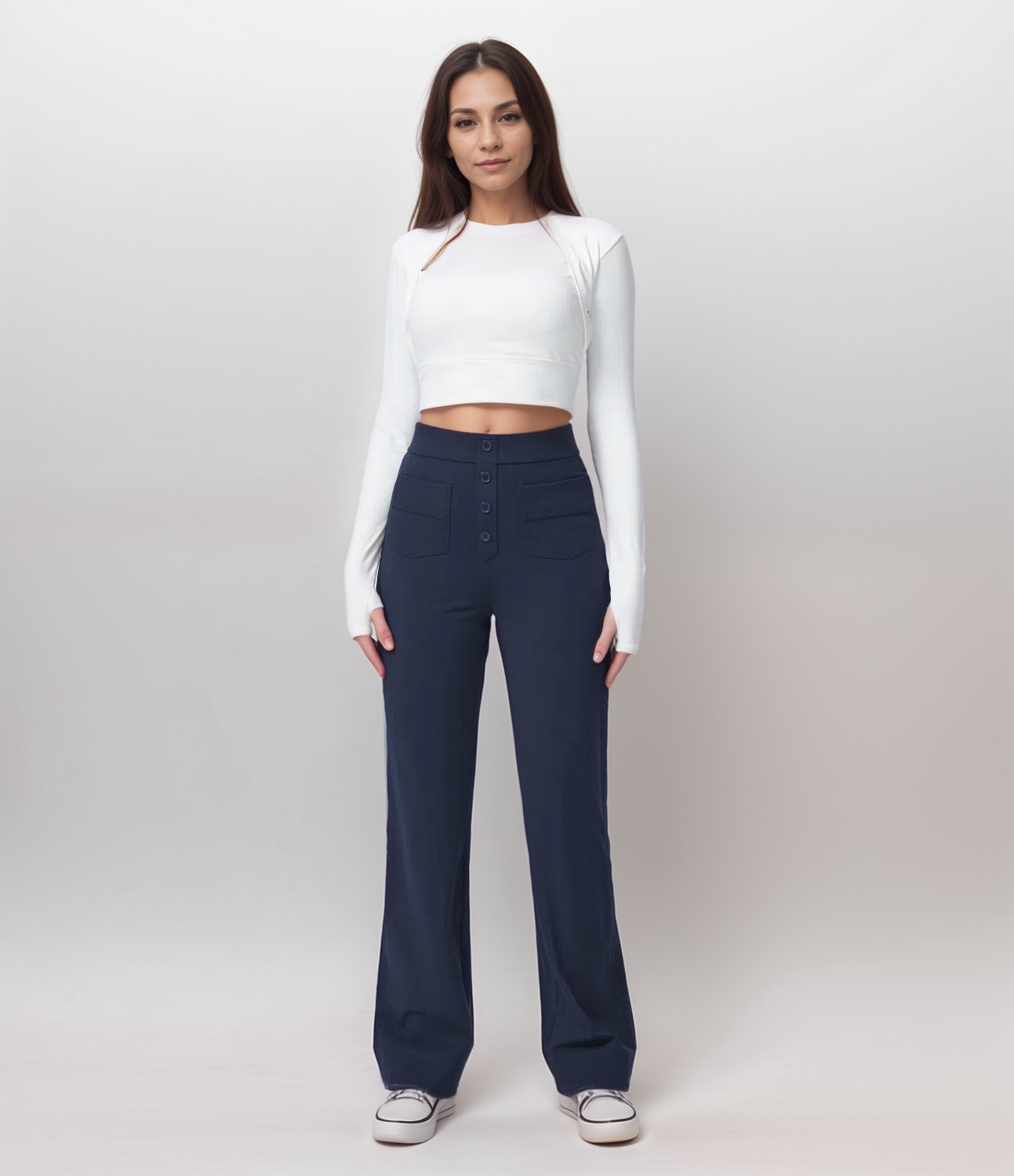 Malmoe™ | Elastische broek met hoge taille