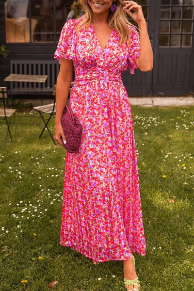 Sandra | Elegante V-Hals Maxi Jurk
