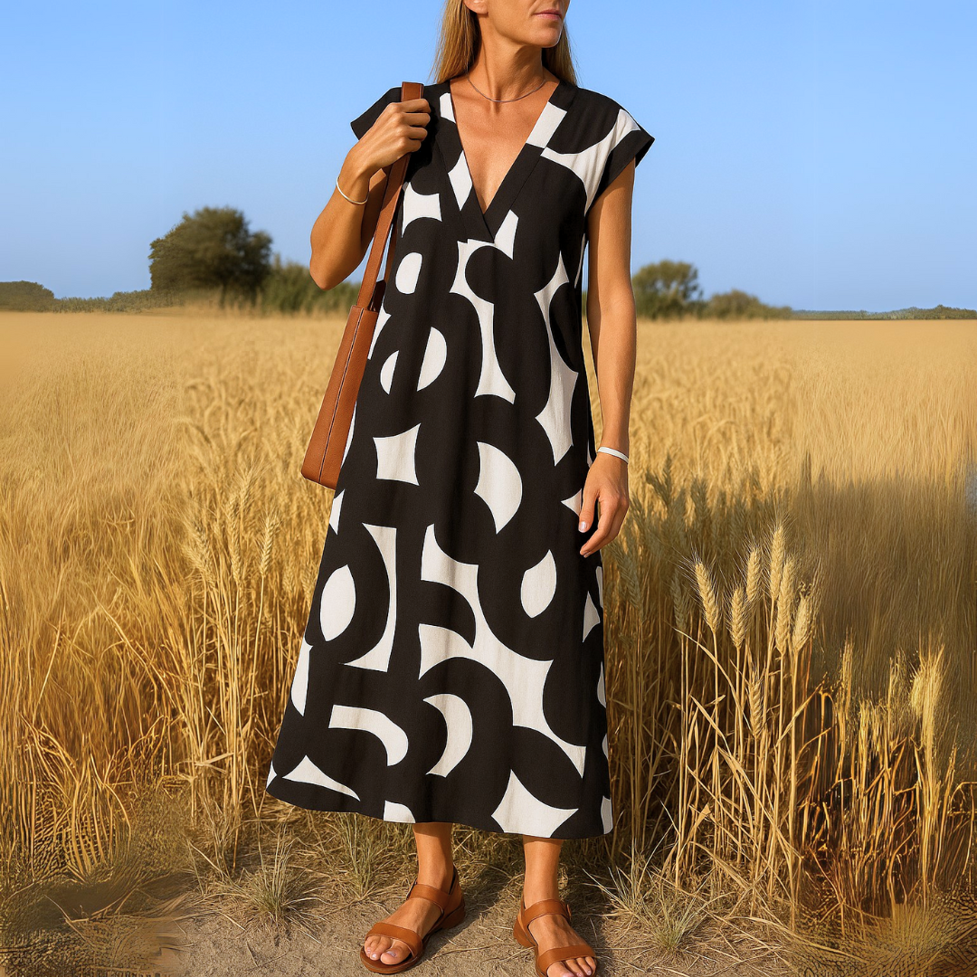 Ieke™ | Zomers Jurkje met Abstracte Print