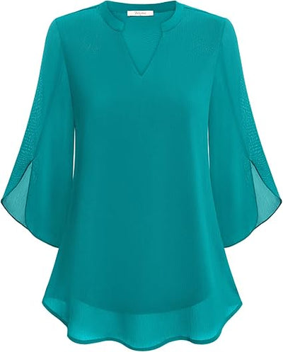 Eliane™ | Elegante V-Hals Blouse