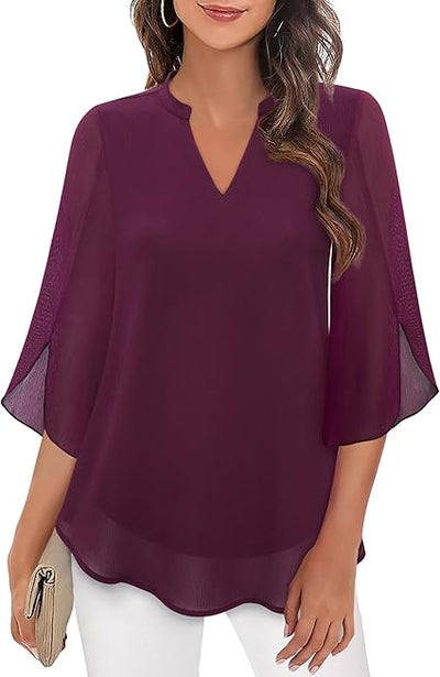 Eliane™ | Elegante V-Hals Blouse