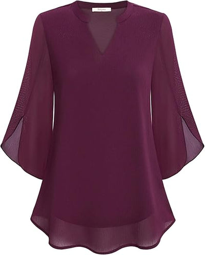 Eliane™ | Elegante V-Hals Blouse