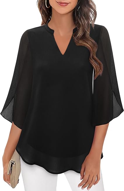 Eliane™ | Elegante V-Hals Blouse