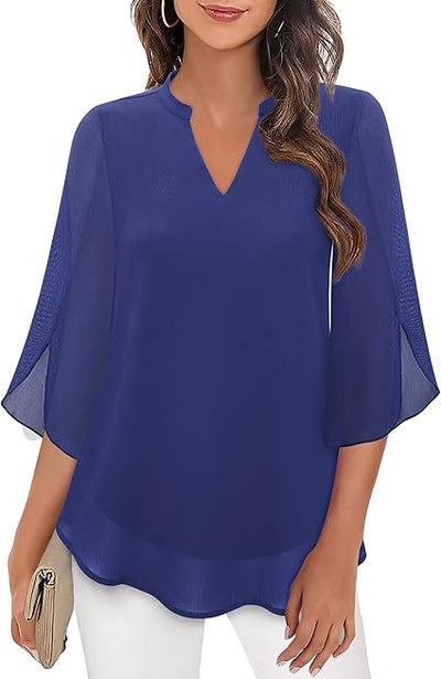 Eliane™ | Elegante V-Hals Blouse