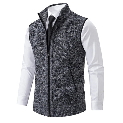 Bremer™ | Gebreid fleece vest zonder mouwen