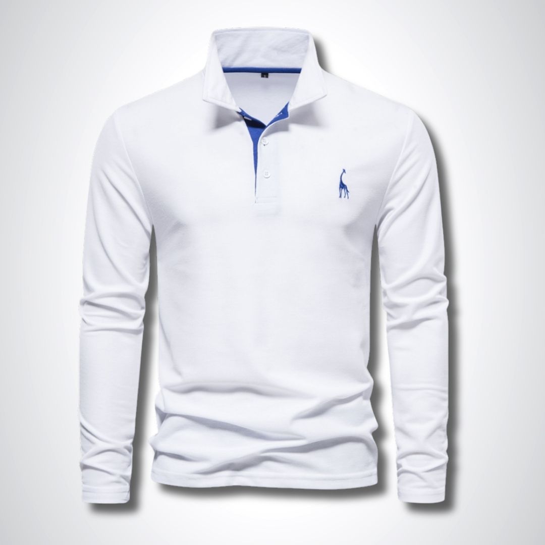 Lenien™ | Lange Mouw Polo met Contrastdetail