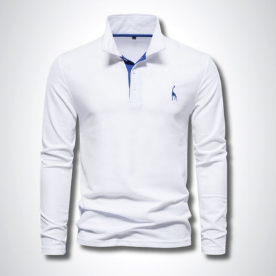 Lenien™ | Lange Mouw Polo met Contrastdetail