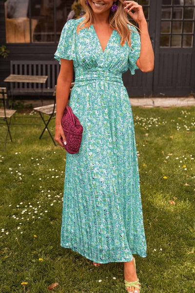 Sandra | Elegante V-Hals Maxi Jurk