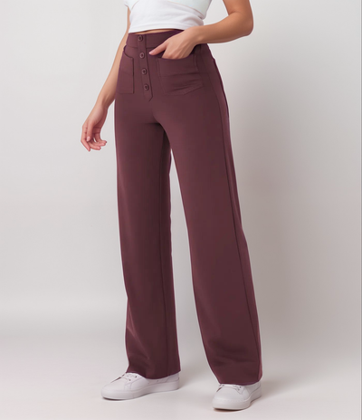 Malmoe™ | Elastische broek met hoge taille