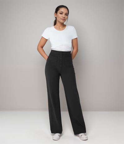 Malmoe™ | Elastische broek met hoge taille