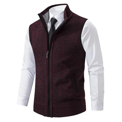 Bremer™ | Gebreid fleece vest zonder mouwen