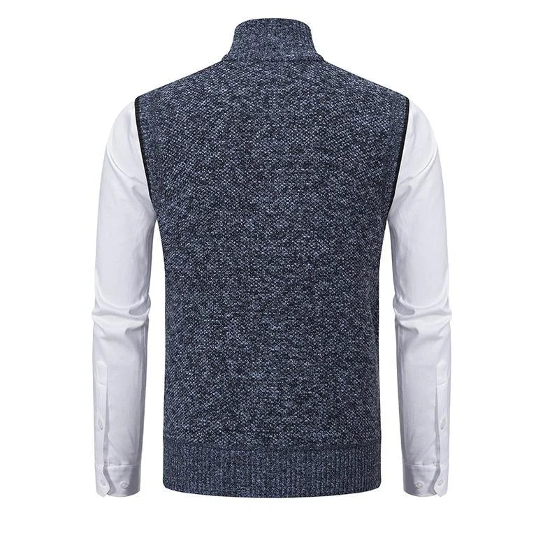 Bremer™ | Gebreid fleece vest zonder mouwen