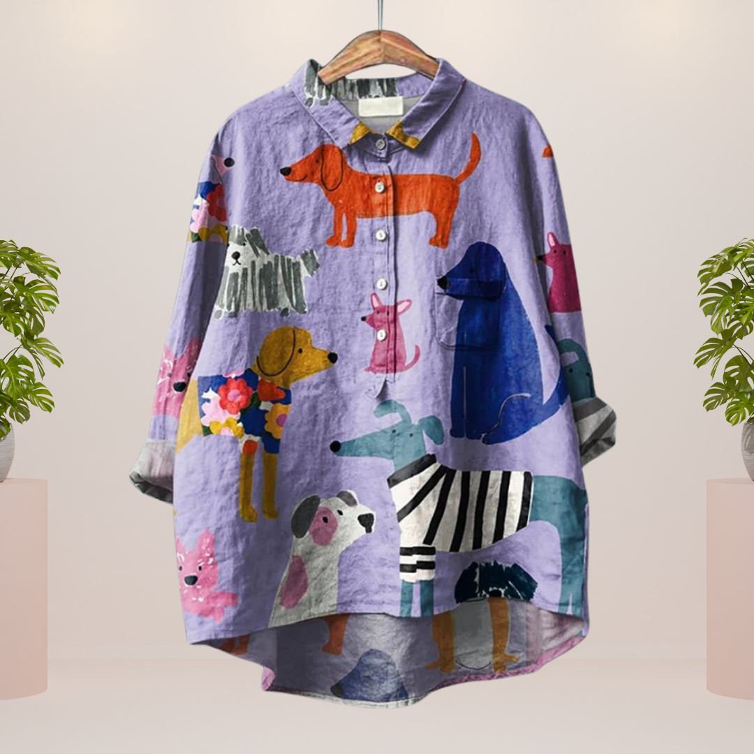 Elise™ | Trendy modieus kunstshirt met print