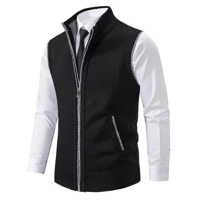 Bremer™ | Gebreid fleece vest zonder mouwen