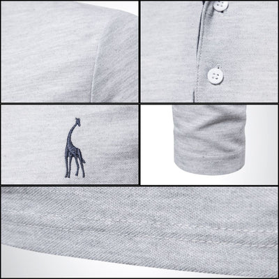 Lenien™ | Lange Mouw Polo met Contrastdetail