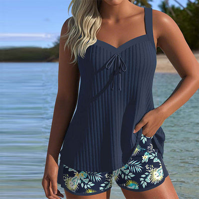 Ilona® | Tankini Gestreept met Tweedelig Strandbroekje