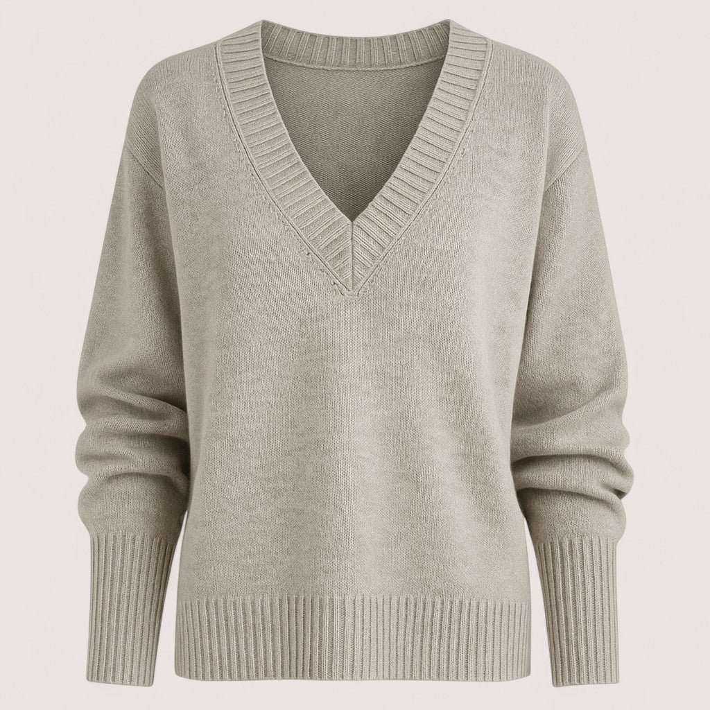 Élodine™ | Gebreide V-hals Trui