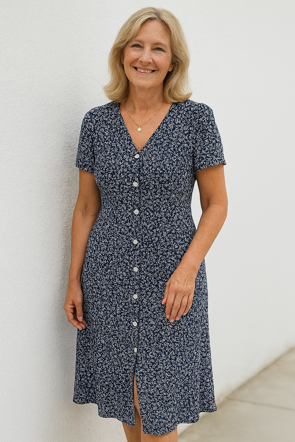 Luna™ | Elegant Zomerjurk met Knoopsluiting