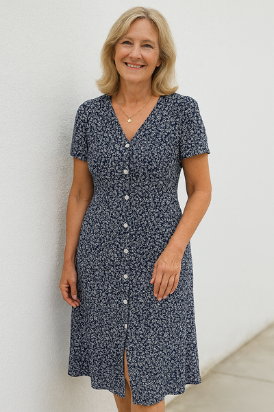 Luna™ | Elegant Zomerjurk met Knoopsluiting