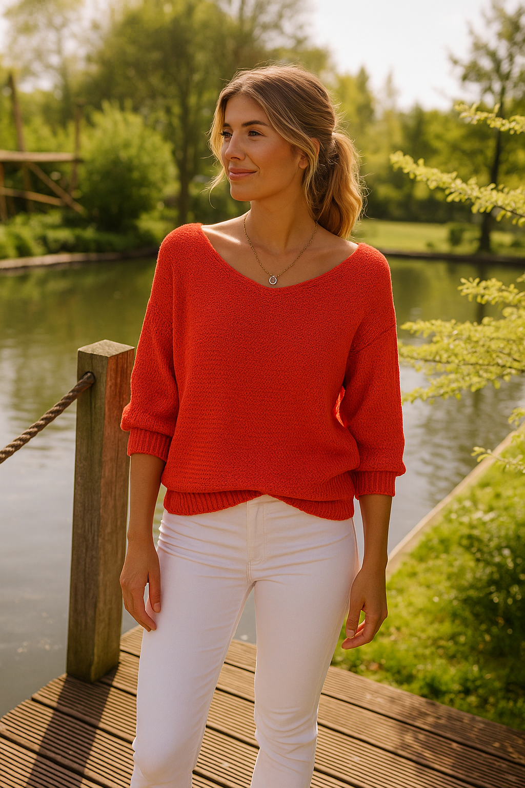 Stien™ | Gebreide Trui met Boothals