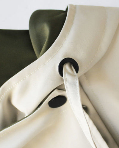 Elodie™ | Tweekleurige Jas met Grote Kraag