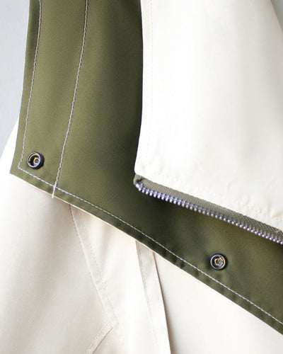 Elodie™ | Tweekleurige Jas met Grote Kraag